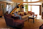 ID 3763 QUEEN MARY 2 (2003/148528grt/IMO 9241061) - The lounge and dining area on the lower level of the Balmoral Duplex situated aft on port side, Decks 9 & 10. This is considered the most lavish...